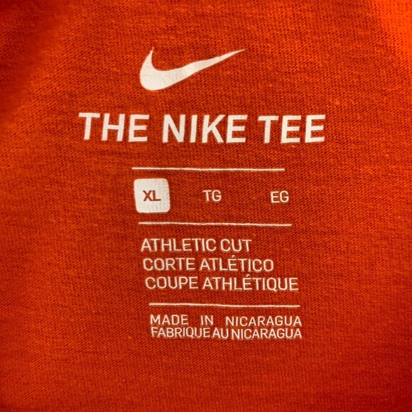 Nike Just Do It Orange Short Sleeve Crewneck Shirt Mens XL - Picture 3 of 5